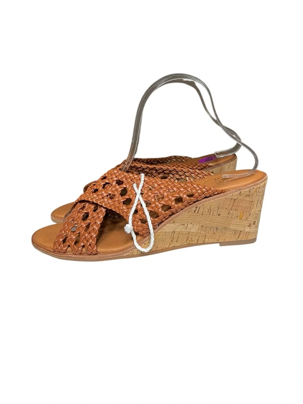 🌻NEW NWOT Andre Assous Bryana Woven Cork Wedge Sandals Women's Size 8.5